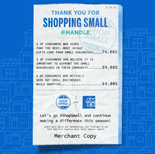 American Express Shop Small receipt initiative
