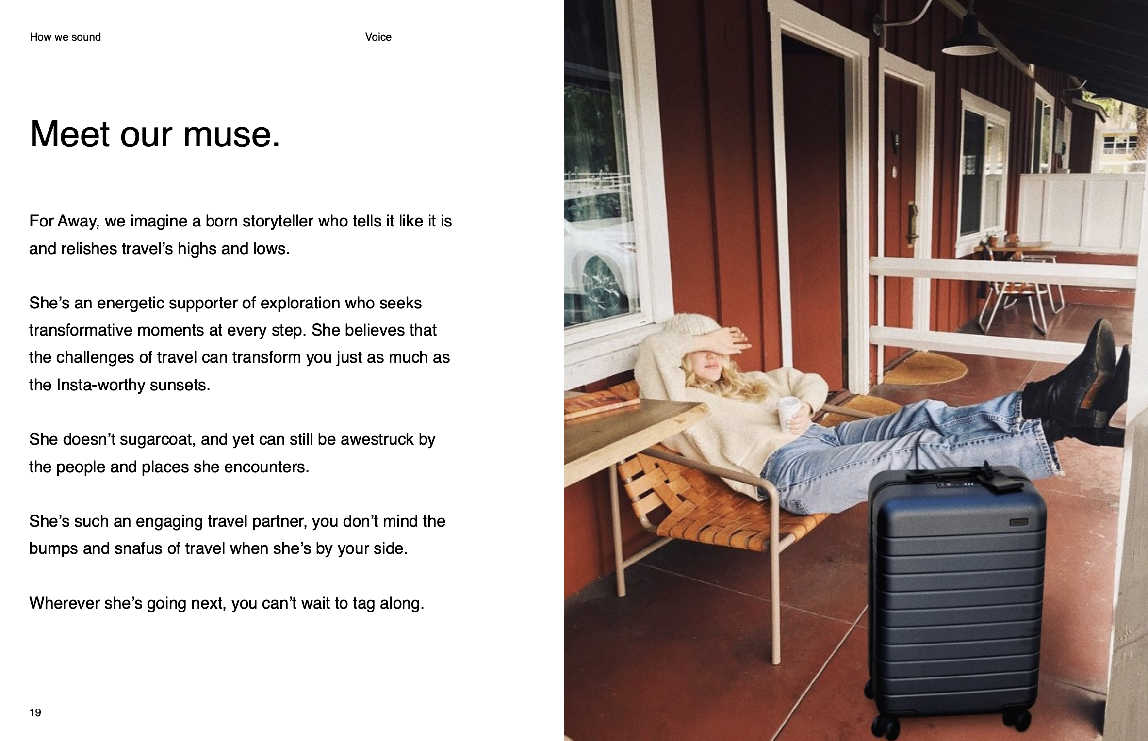 Away voice and tone guidelines detail