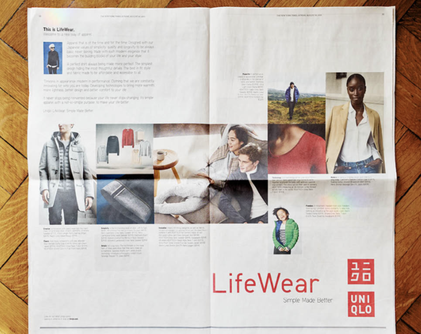 LifeWear magazine interior spread